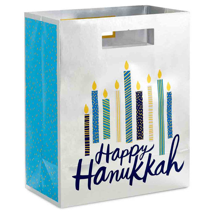 Hallmark : 9.6" Happy Hanukkah Candles Medium Gift Bag - Hallmark : 9.6" Happy Hanukkah Candles Medium Gift Bag