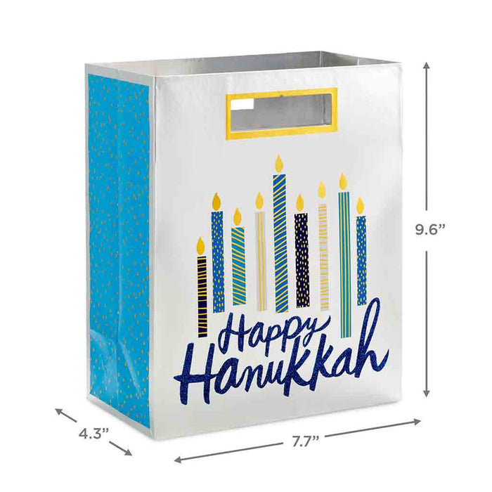 Hallmark : 9.6" Happy Hanukkah Candles Medium Gift Bag - Hallmark : 9.6" Happy Hanukkah Candles Medium Gift Bag