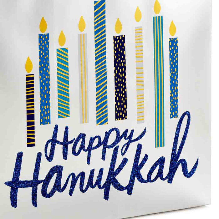 Hallmark : 9.6" Happy Hanukkah Candles Medium Gift Bag - Hallmark : 9.6" Happy Hanukkah Candles Medium Gift Bag