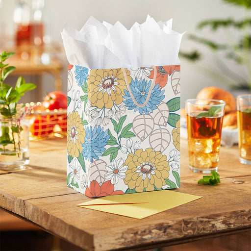 Hallmark : 9.6" Mod Blossoms Medium Gift Bag - Hallmark : 9.6" Mod Blossoms Medium Gift Bag
