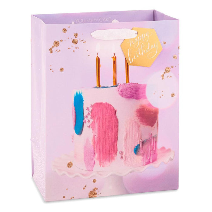 Hallmark : 9.6" Modern Birthday Cake Medium Gift Bag -