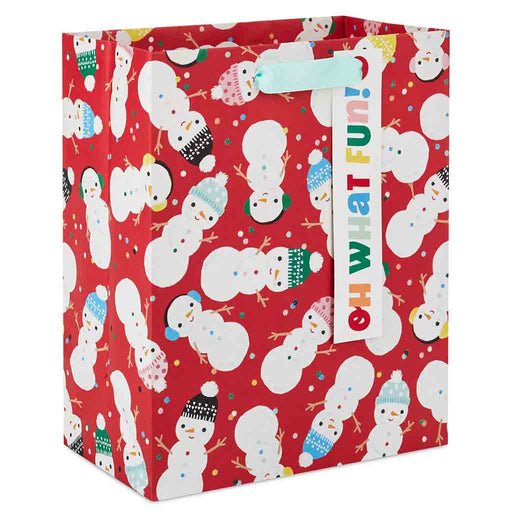 Hallmark : 9.6" Oh What Fun Snowmen Medium Christmas Gift Bag - Hallmark : 9.6" Oh What Fun Snowmen Medium Christmas Gift Bag