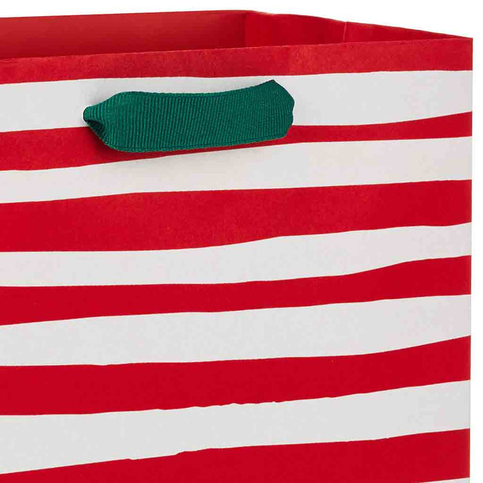 Hallmark : 9.6" Red and White Stripes Medium Christmas Gift Bag - Hallmark : 9.6" Red and White Stripes Medium Christmas Gift Bag