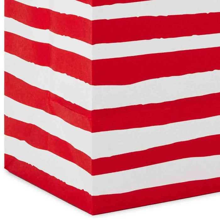 Hallmark : 9.6" Red and White Stripes Medium Christmas Gift Bag - Hallmark : 9.6" Red and White Stripes Medium Christmas Gift Bag