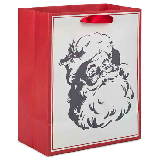 Hallmark : 9.6" Santa Illustration Medium Christmas Gift Bag - Hallmark : 9.6" Santa Illustration Medium Christmas Gift Bag