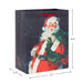 Hallmark : 9.6" Santa Portrait on Black Medium Christmas Gift Bag - Hallmark : 9.6" Santa Portrait on Black Medium Christmas Gift Bag - Annies Hallmark and Gretchens Hallmark, Sister Stores