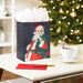 Hallmark : 9.6" Santa Portrait on Black Medium Christmas Gift Bag - Hallmark : 9.6" Santa Portrait on Black Medium Christmas Gift Bag - Annies Hallmark and Gretchens Hallmark, Sister Stores