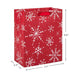 Hallmark : 9.6" Snowflakes on Red Medium Holiday Gift Bag - Hallmark : 9.6" Snowflakes on Red Medium Holiday Gift Bag