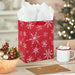 Hallmark : 9.6" Snowflakes on Red Medium Holiday Gift Bag - Hallmark : 9.6" Snowflakes on Red Medium Holiday Gift Bag