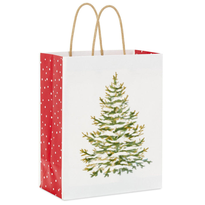 Hallmark : 9.6" Snowy Evergreen Medium Christmas Gift Bag - Hallmark : 9.6" Snowy Evergreen Medium Christmas Gift Bag - Annies Hallmark and Gretchens Hallmark, Sister Stores