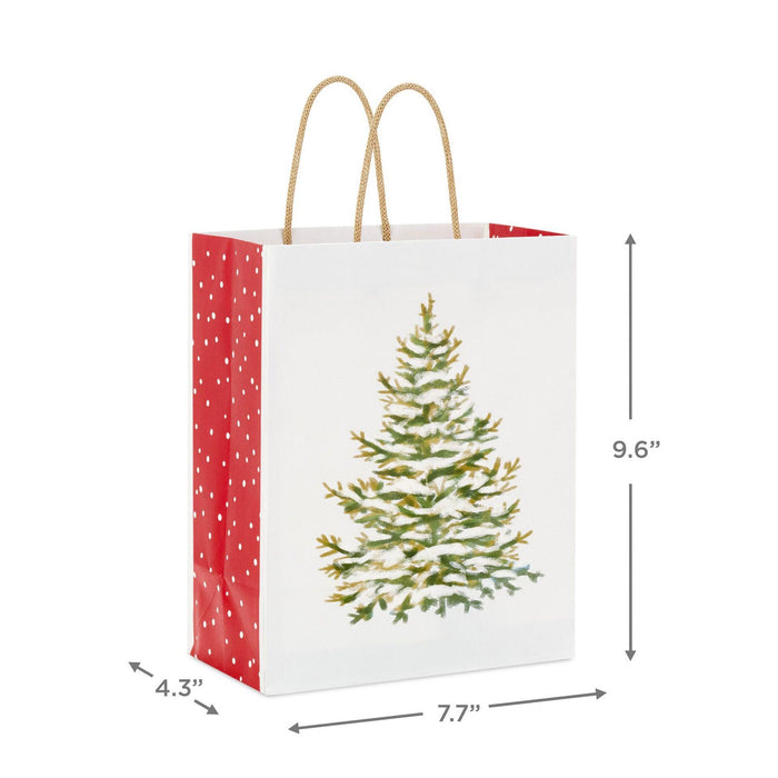 Hallmark : 9.6" Snowy Evergreen Medium Christmas Gift Bag - Hallmark : 9.6" Snowy Evergreen Medium Christmas Gift Bag - Annies Hallmark and Gretchens Hallmark, Sister Stores