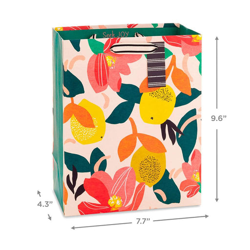 Hallmark : 9.6" Tropical Fruit and Flowers Medium Gift Bag -