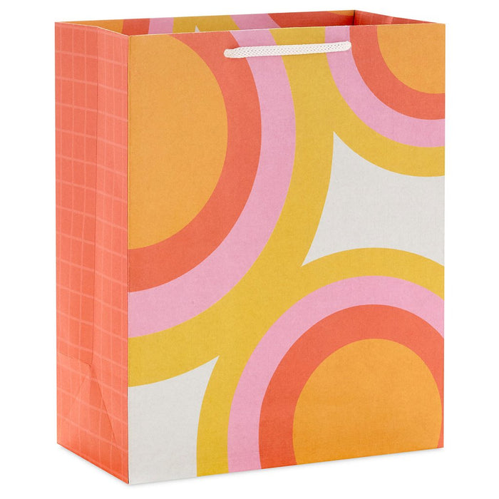 Hallmark : 9.6" Warm Concentric Circles Medium Gift Bag - Hallmark : 9.6" Warm Concentric Circles Medium Gift Bag