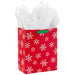 Hallmark : 9.6" White Snowflakes on Red Medium Holiday Gift Bag With Tissue Paper - Hallmark : 9.6" White Snowflakes on Red Medium Holiday Gift Bag With Tissue Paper