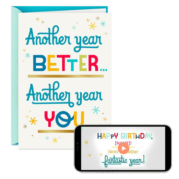 2 pack) Hallmark Personalized Recordable Video Love, Romantic Birthday,  Anniversary Greeting Card 
