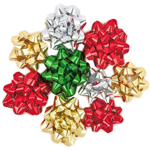 Hallmark : Bag of 8 Assorted Metallic Christmas Gift Bows -