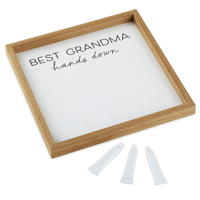 Hallmark : Best Grandma Hands Down Wood Sign Handprint Kit -