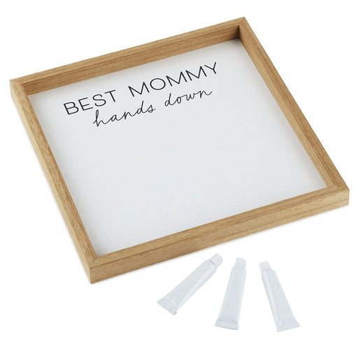 Hallmark : Best Mommy Hands Down Wood Sign Handprint Kit -