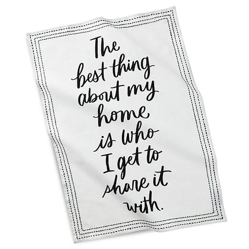 Hallmark : Best Thing About Home Tea Towel -