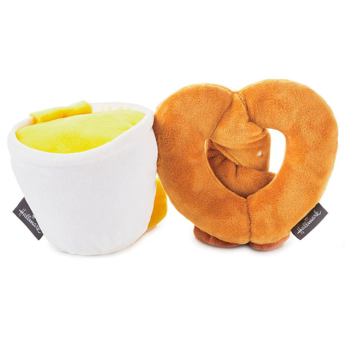 Hallmark : Better Together Pretzel and Cheese Dip Magnetic Plush, 5" -