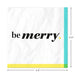 Hallmark : Black and White "Be Merry" Cocktail Napkins, Set of 16 - Hallmark : Black and White "Be Merry" Cocktail Napkins, Set of 16