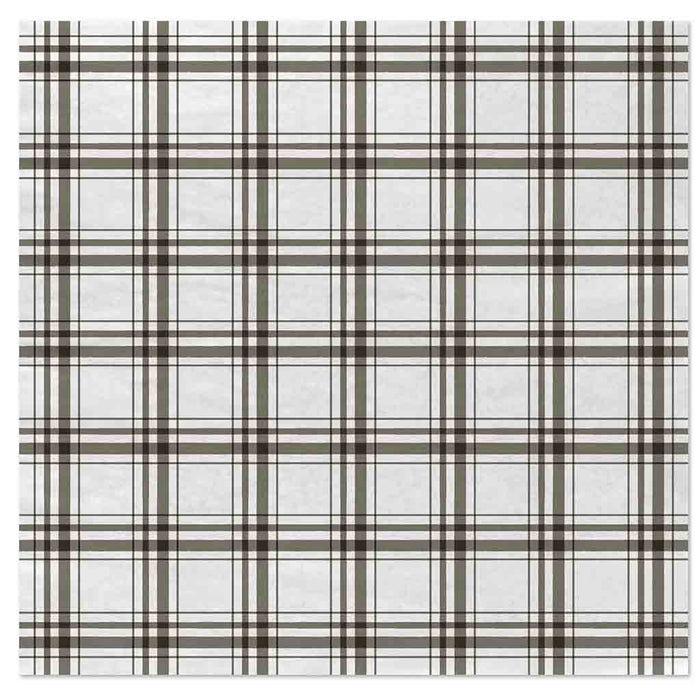 Hallmark : Black and White Plaid Christmas Tissue Paper, 6 sheets - Hallmark : Black and White Plaid Christmas Tissue Paper, 6 sheets