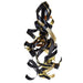 Hallmark : Black/Gold Curly Ribbon Gift Bow, 4.6" -