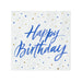 Hallmark : Blue "Happy Birthday" on White Dinner Napkins, Set of 16 - Hallmark : Blue "Happy Birthday" on White Dinner Napkins, Set of 16