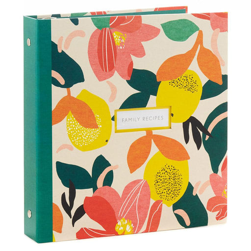 Hallmark : Bright Citrus Customizable Recipe Organizer Book -