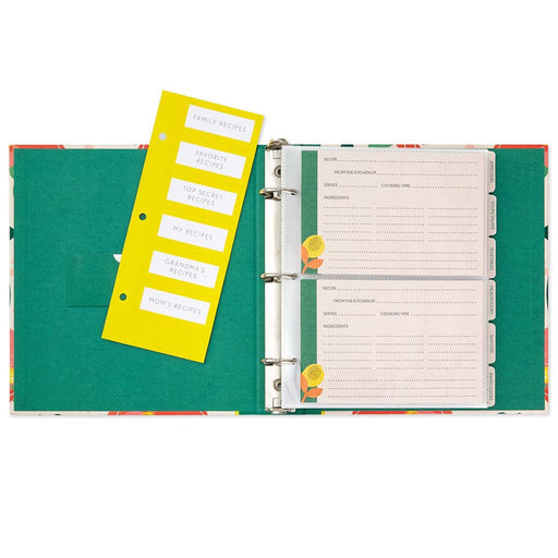 Hallmark : Bright Citrus Customizable Recipe Organizer Book -