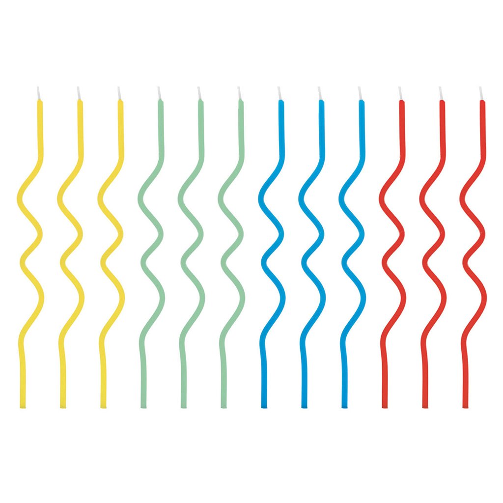 Hallmark Colorful Squiggle Birthday Candles, Set of 12 Annies