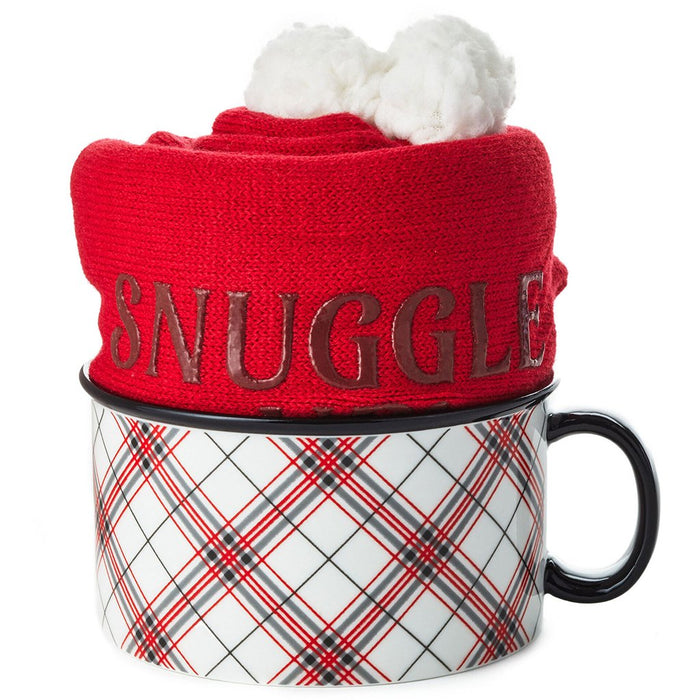 Hallmark Snowman Stackable Set of 2 Coffee Mugs Tea Cups Holiday Christmas  Theme