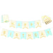 Hallmark : Customizable Aqua and Gold Dots Party Banner Kit - Hallmark : Customizable Aqua and Gold Dots Party Banner Kit