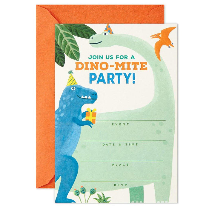 Hallmark : Dino-Mite Party Invitations, Pack of 10 -