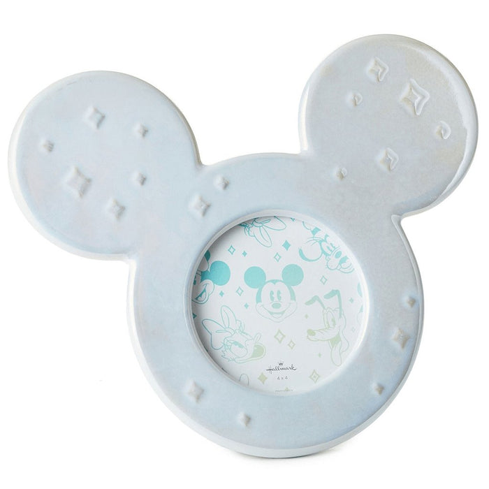 Hallmark : Disney 100 Years of Wonder Mickey Ears Ceramic Picture Frame, 4x4 -