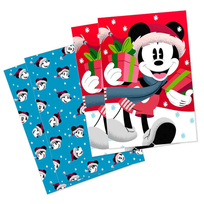 Hallmark : Disney Mickey and Minnie 4-Pack Medium Christmas Gift