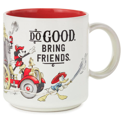 Hallmark : Disney Mickey Mouse & Friends Do Good Bring Friends Mug, 15 oz. -