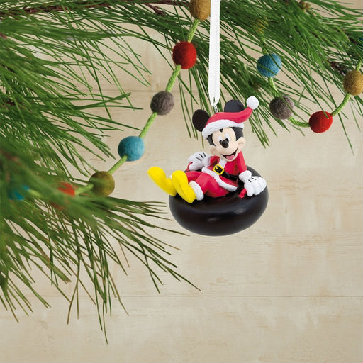 Hallmark : Disney Mickey Mouse on Snow Tube Hallmark Ornament - Hallmark : Disney Mickey Mouse on Snow Tube Hallmark Ornament