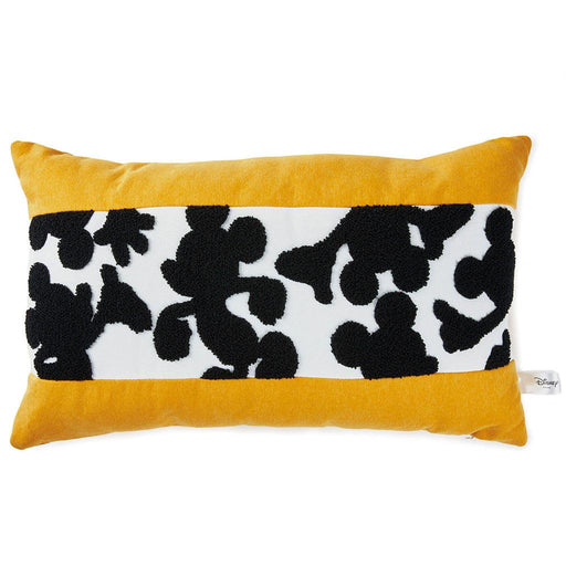 Hallmark : Disney Mickey Mouse Silhouettes Lumbar Throw Pillow, 18x9 -