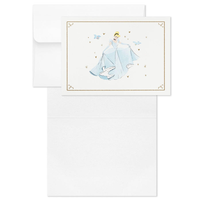 Hallmark : Disney Princess Assorted Boxed Blank Note Cards Multipack, Pack of 24 -