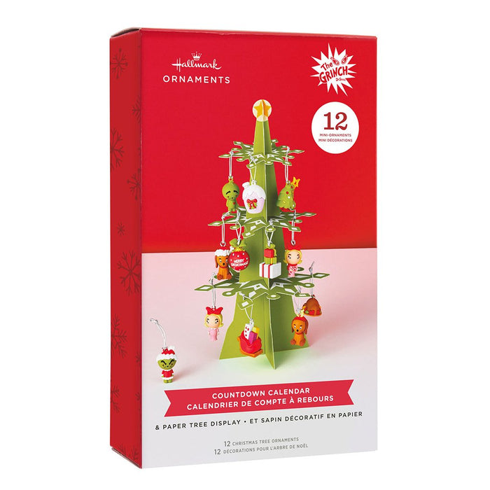 Hallmark : Dr. Seuss's How the Grinch Stole Christmas!™ Hallmark Countdown Calendar Paper Tree Set With 12 Mini Ornaments - Hallmark : Dr. Seuss's How the Grinch Stole Christmas!™ Hallmark Countdown Calendar Paper Tree Set With 12 Mini Ornaments