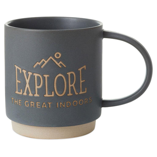 Hallmark : Explore Indoors Funny Mug, 16 oz. -