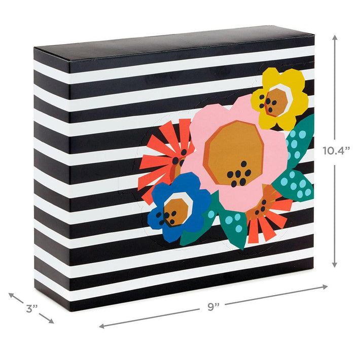 Hallmark : Floral and Stripes Fun-Zip Gift Box -
