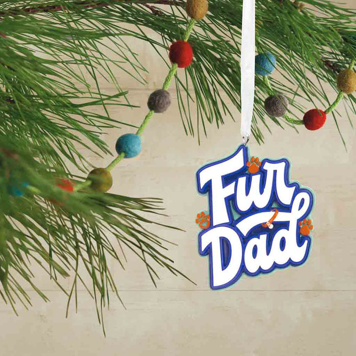 Hallmark : Fur Dad Word Art Hallmark Ornament - Tree Trimmer - Hallmark : Fur Dad Word Art Hallmark Ornament - Tree Trimmer