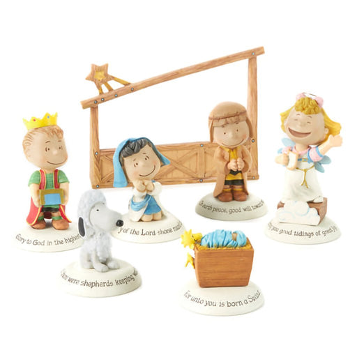 Hallmark : Glad Tiding Peanuts® Nativity Set - Hallmark : Glad Tiding Peanuts® Nativity Set