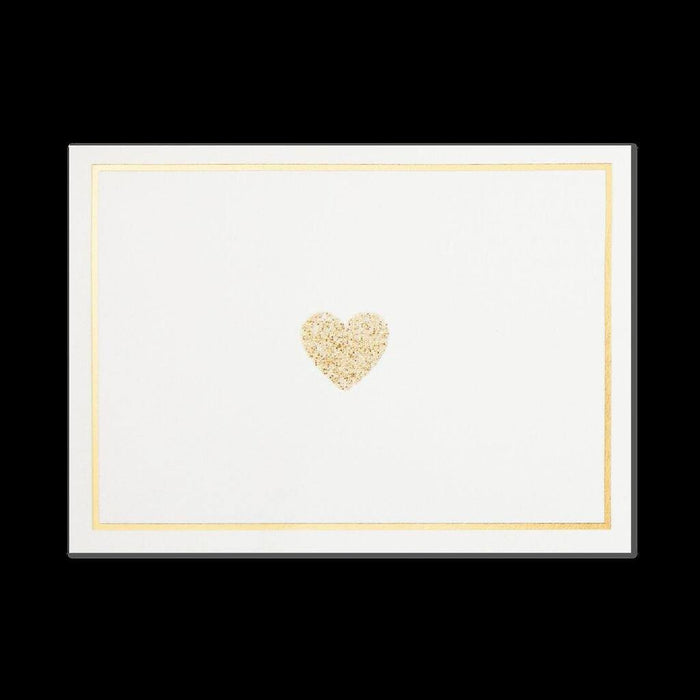 Hallmark : Glittery Gold Hearts Blank Note Cards, Box of 10 -