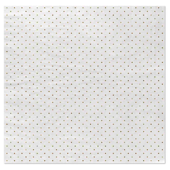 Hallmark : Gold Foil Dots on White Christmas Tissue Paper, 6 sheets - Hallmark : Gold Foil Dots on White Christmas Tissue Paper, 6 sheets