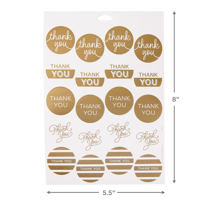 Thank You Gold Foil Stickers – Chicfetti