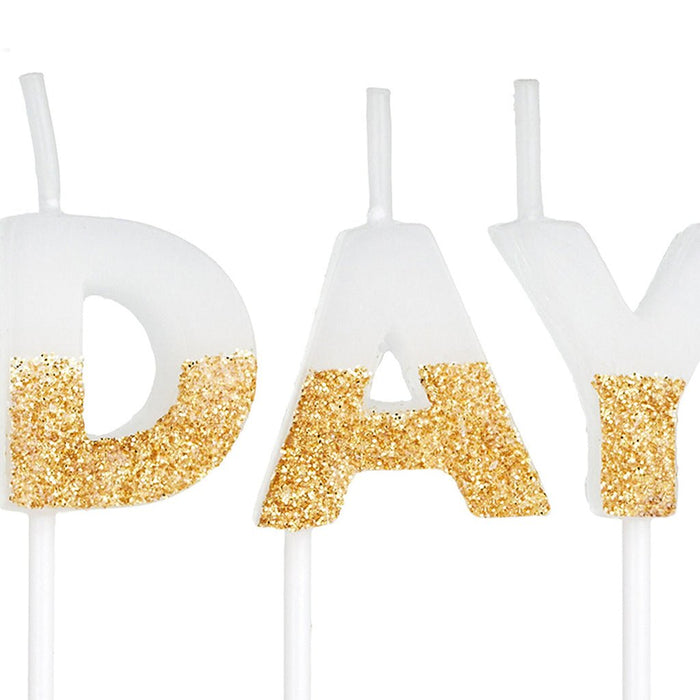 White Glitter-Dipped Tall Birthday Candles, Set of 12 - Cake Toppers &  Candles - Hallmark