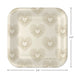 Hallmark : Gold Hearts on Ivory Square Dessert Plates, Set of 8 - Hallmark : Gold Hearts on Ivory Square Dessert Plates, Set of 8